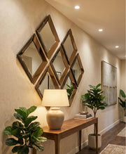 Square Wall Bevelled Mirror ( Pack of 3)