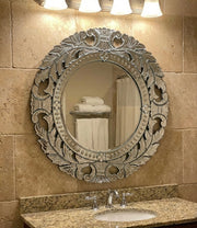 Round Venetian Antique Wall Mirror Italian Finished