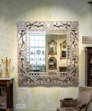 Square Venetian Rectangle Wall Mirror Handmade Finished