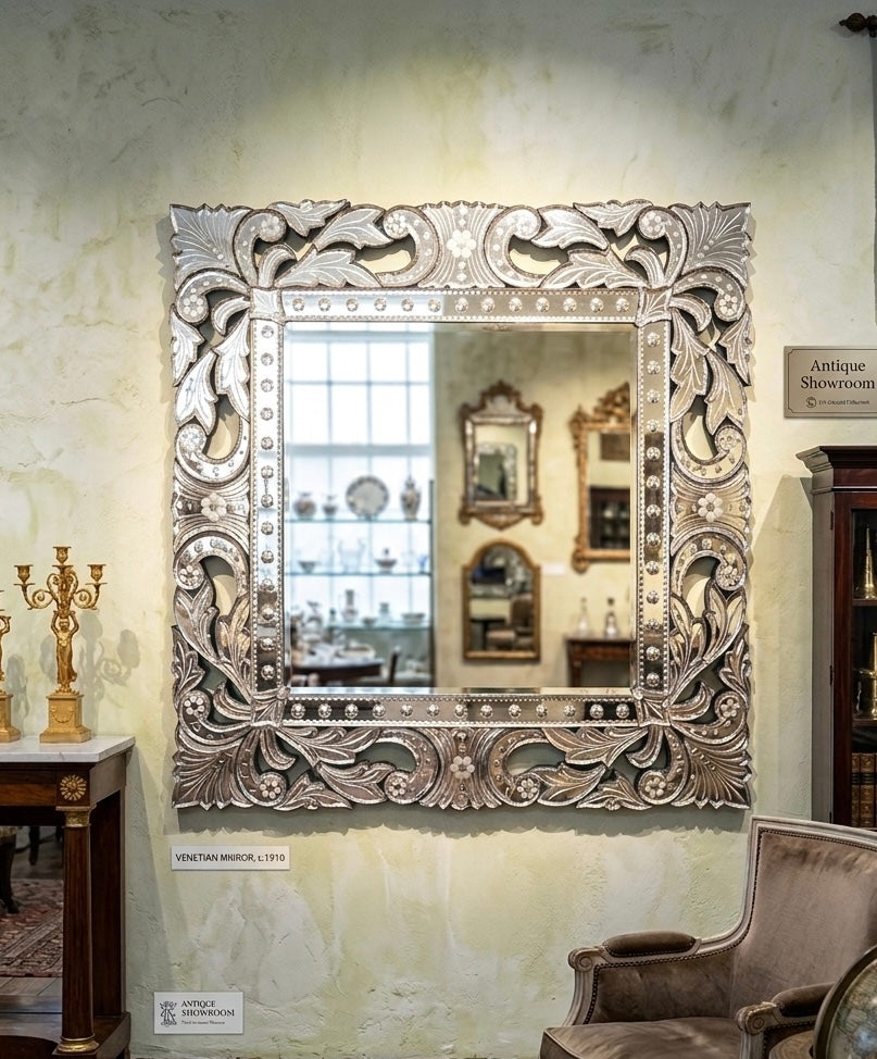 Square Venetian Rectangle Wall Mirror Handmade Finished