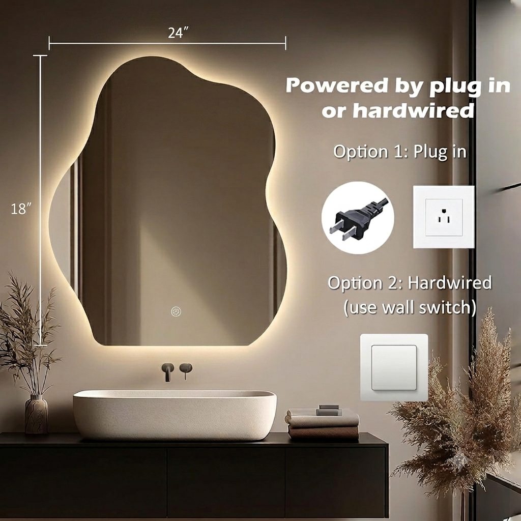LED Irregular Backlite Mirror