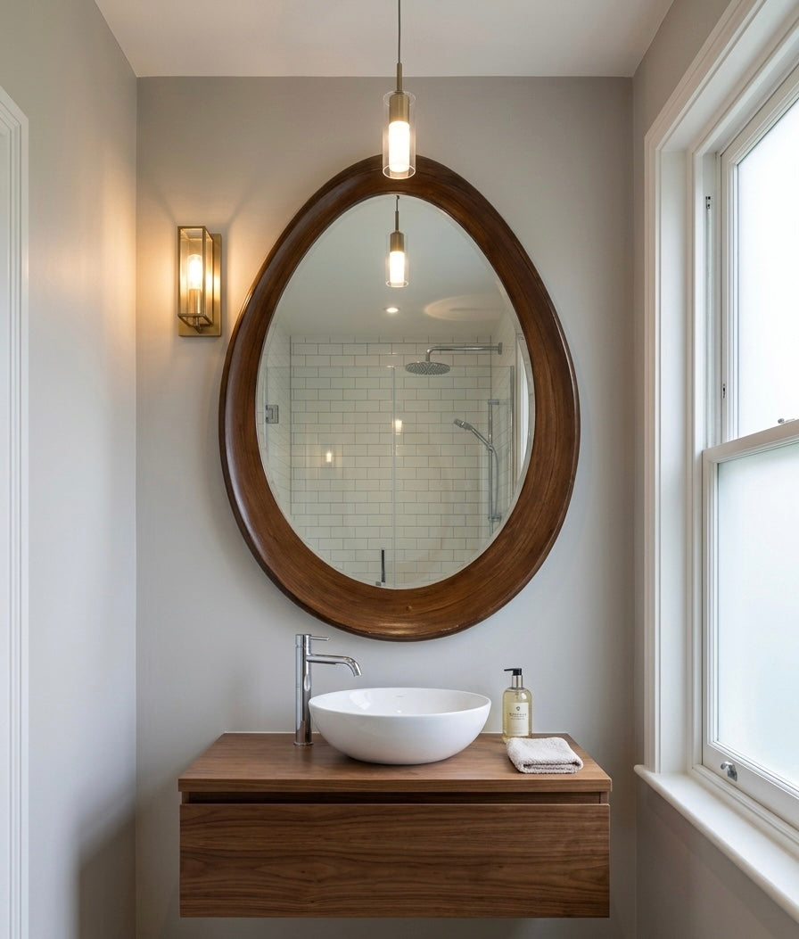 Oval Wall Mirror for Bathroom