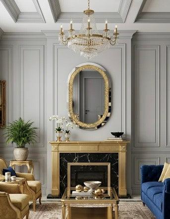 Oval Capsule Diamond Crush Crystal Mirror