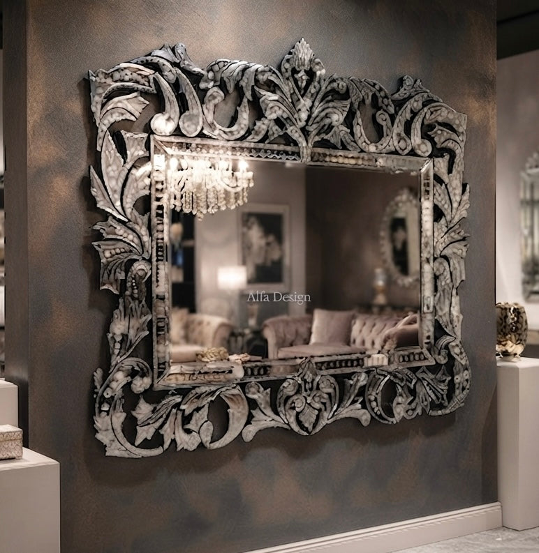 French Crown Venetian Wall Mirror