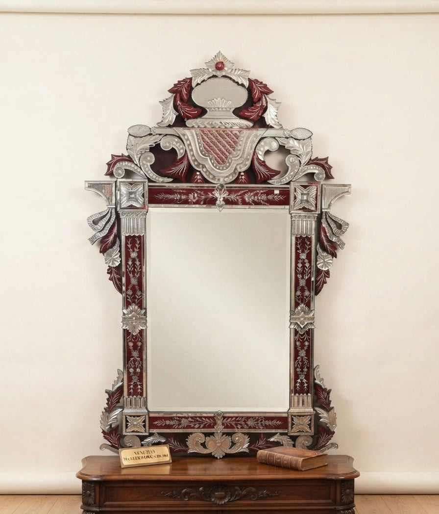 Antique Wall Mirror Italian Venetian Inspired