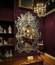 Antique Wall Mirror Italian Venetian-Inspired