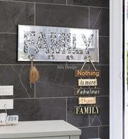 FAMLIY Letter Crush Diamond Mirrored Key Holder