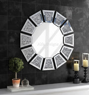 Round Crystal Venetian Mirror 31.5″Dia