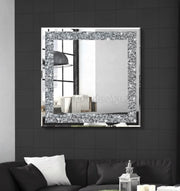 Square Diamond Crush Crystal Mirror