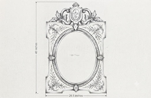 Mahroon Venetian Mirror Taj Bengal Italian Style Wall Mirror