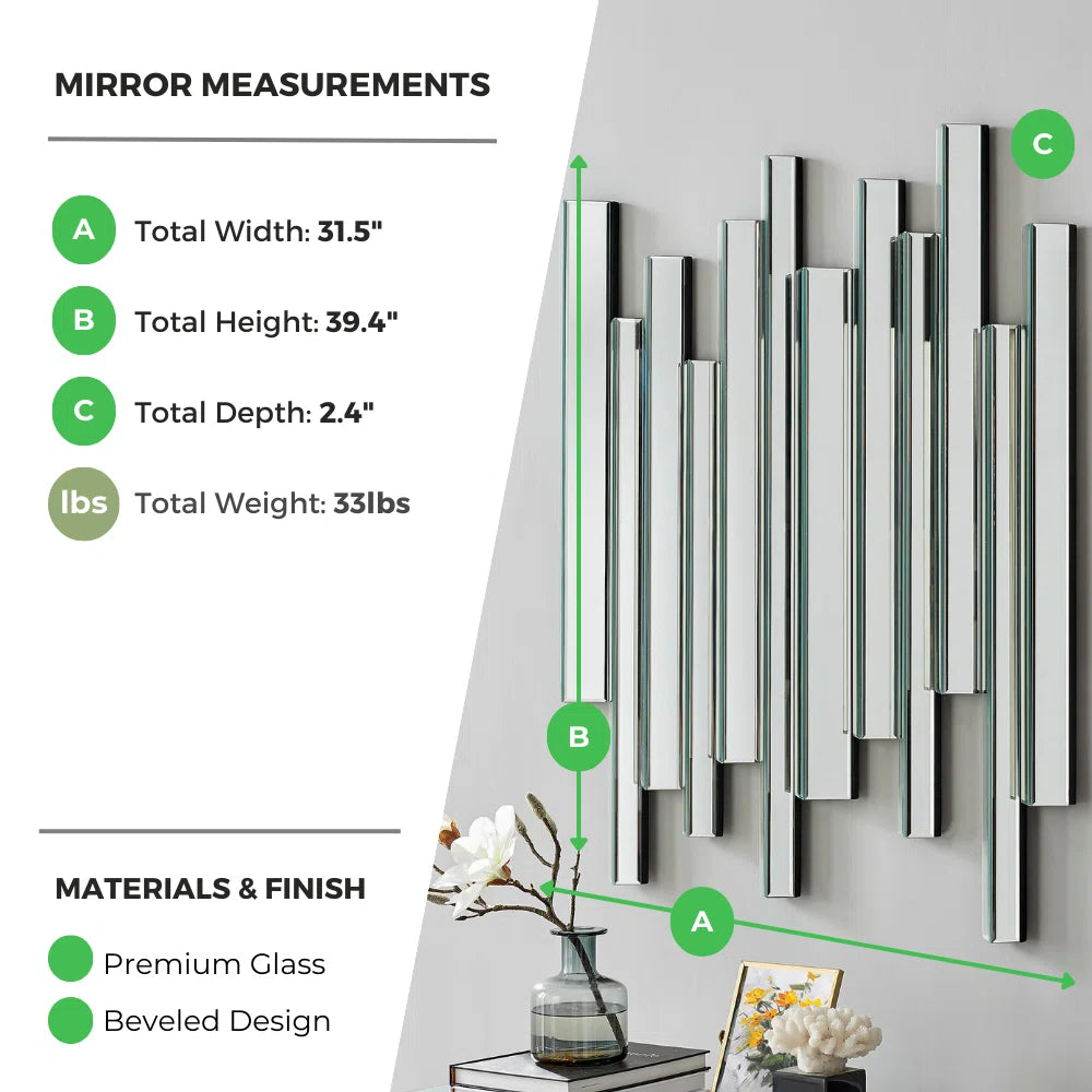 Bevelled Decor Mirror For Wall