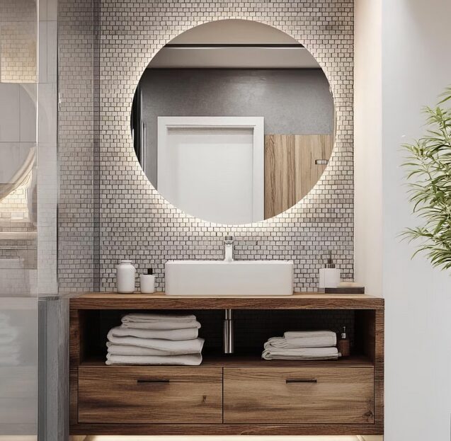 LED Round Backlite Wall Mirror