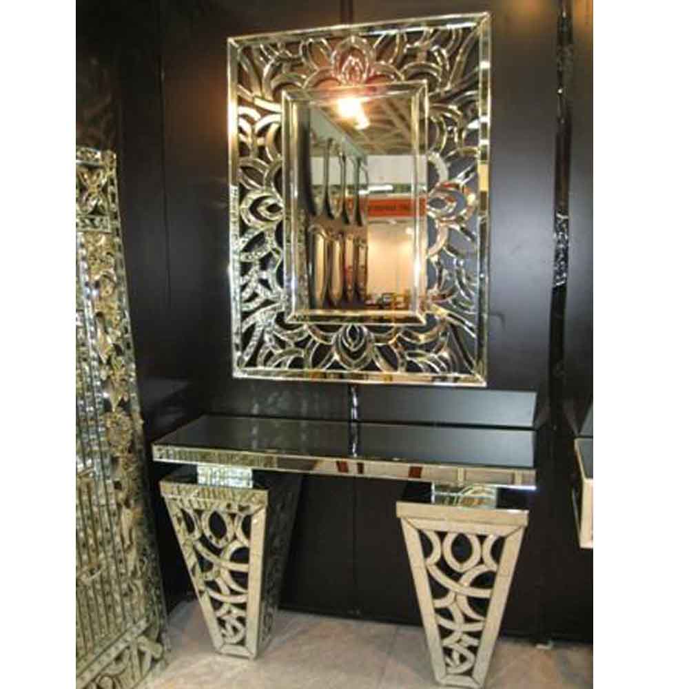 Contemporary Console Table with Mirror