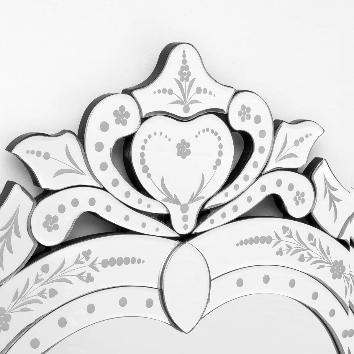 Wall Mirror Venetian-Inspired Heart-Shaped