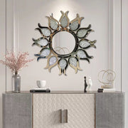 Brownz Flower Diamond Crush Crystal Mirror