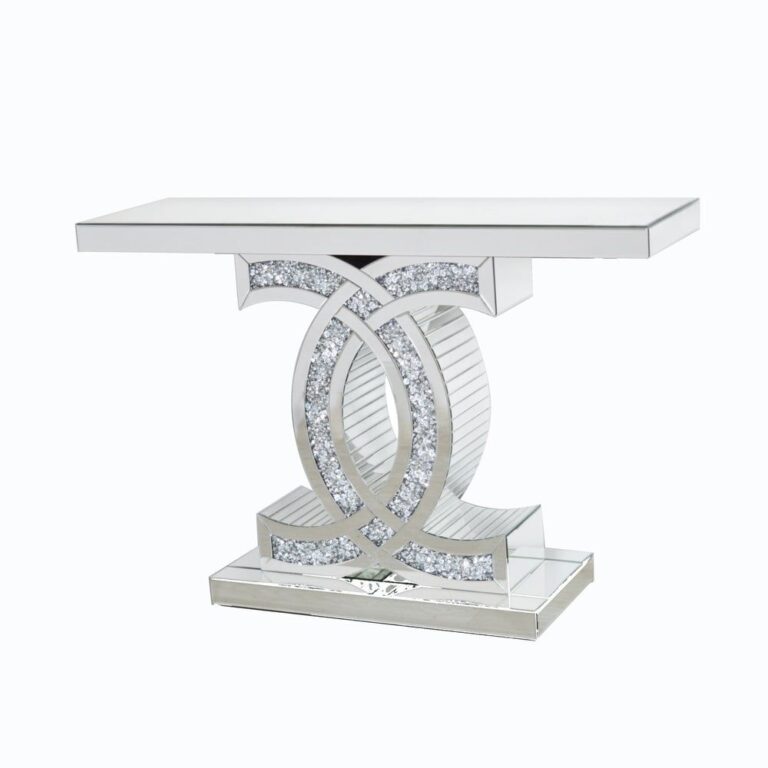 Mirrored Diamond Crush Console Table