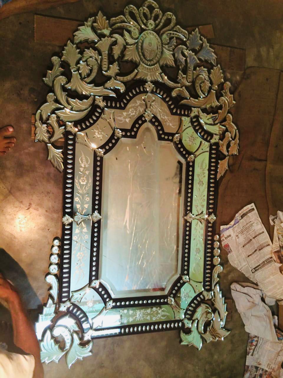 Wall Crown Mirror Venetian Mirror  60"x36"inch