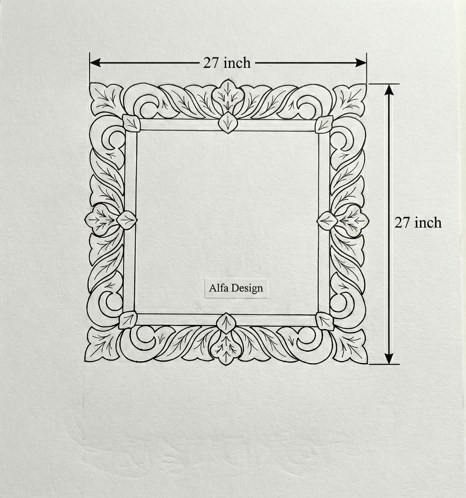 Wall Square Venetian Round Mirror