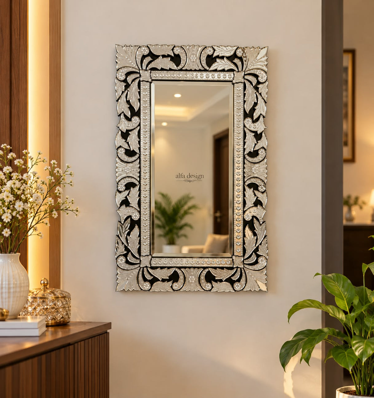 Rectangular Venetian Wall Mirror