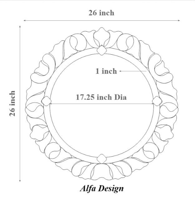 Wall Circle Venetian Round Mirror