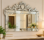 Venetian Rectangle C-Model Wall Mirror Italian Finished