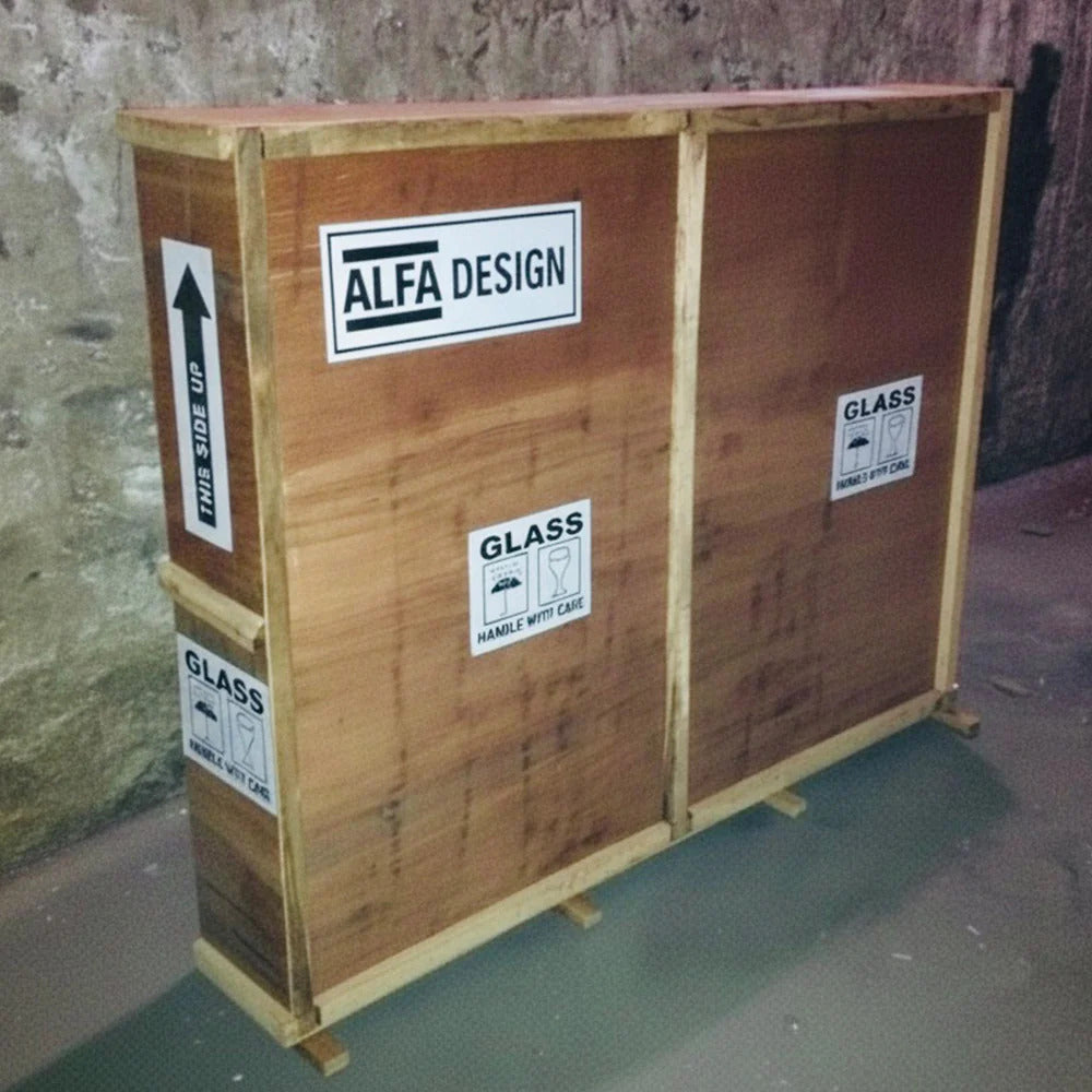 Square Diamond Crush Mirrored Coffee Table