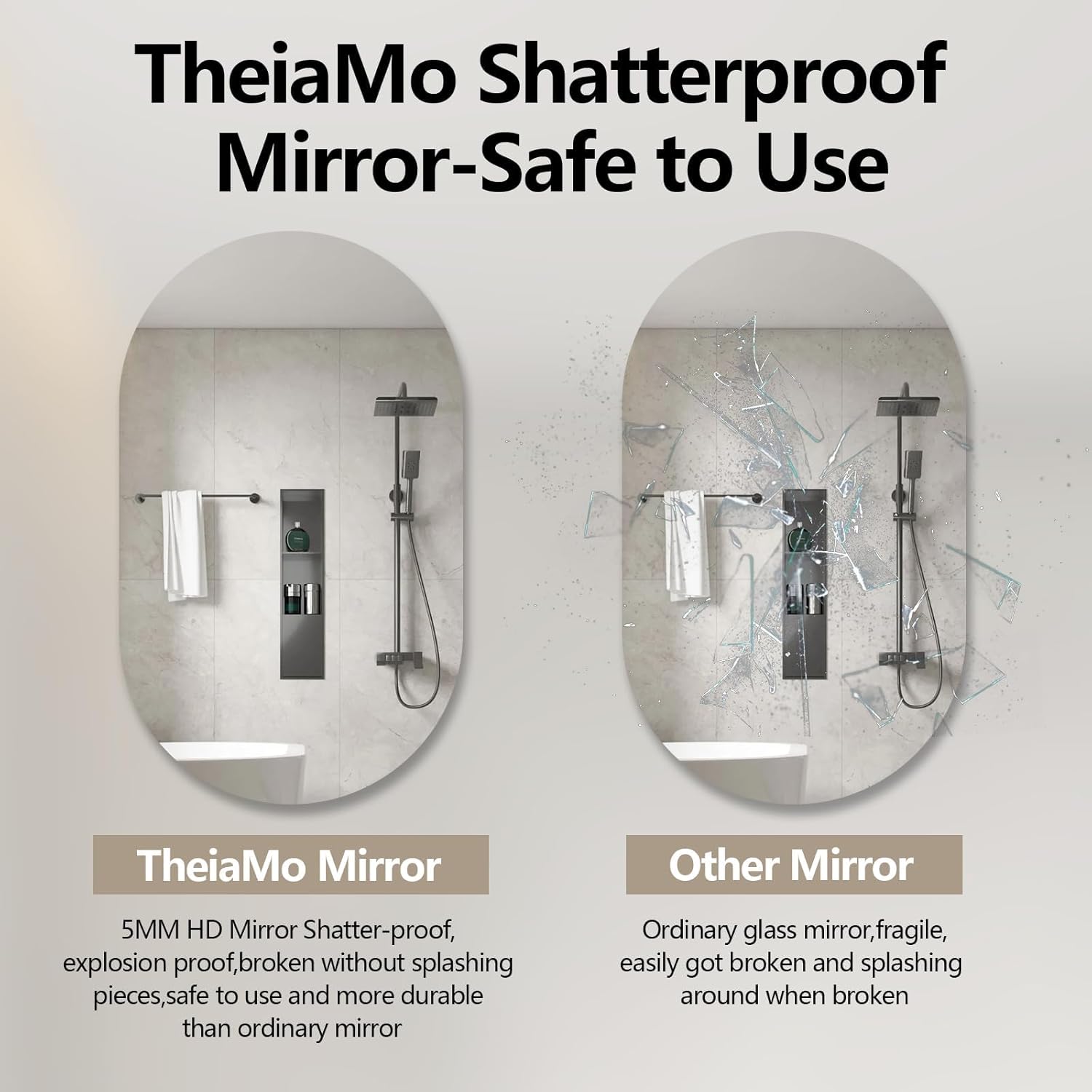 Capsule Frameless Wall Mirror