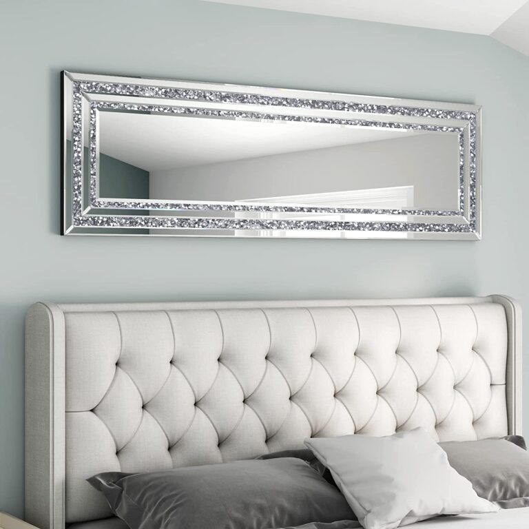 Full Length Crystal Venetian Diamond crush mirror 60″x18″inch