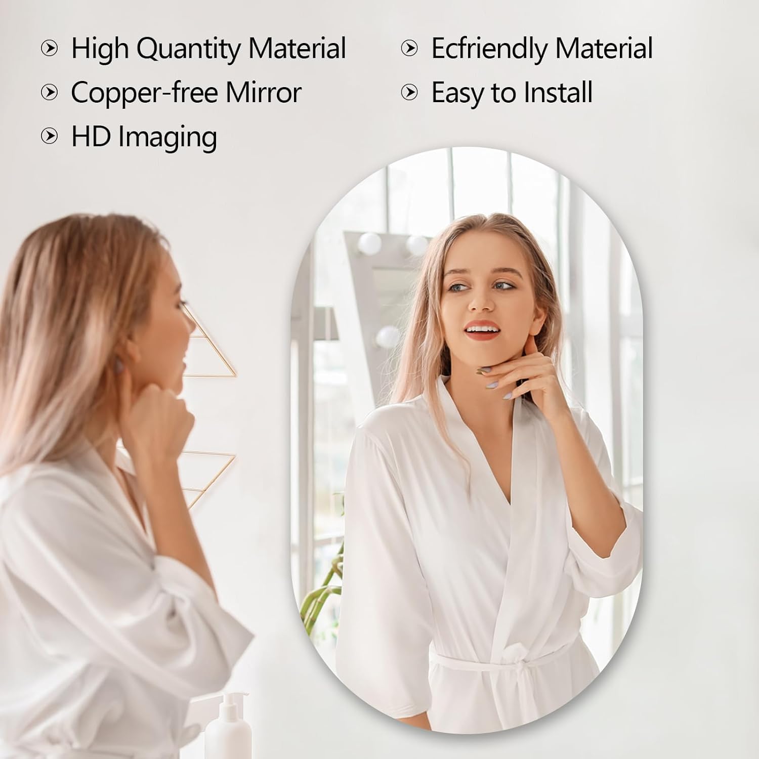 Capsule Frameless Wall Mirror