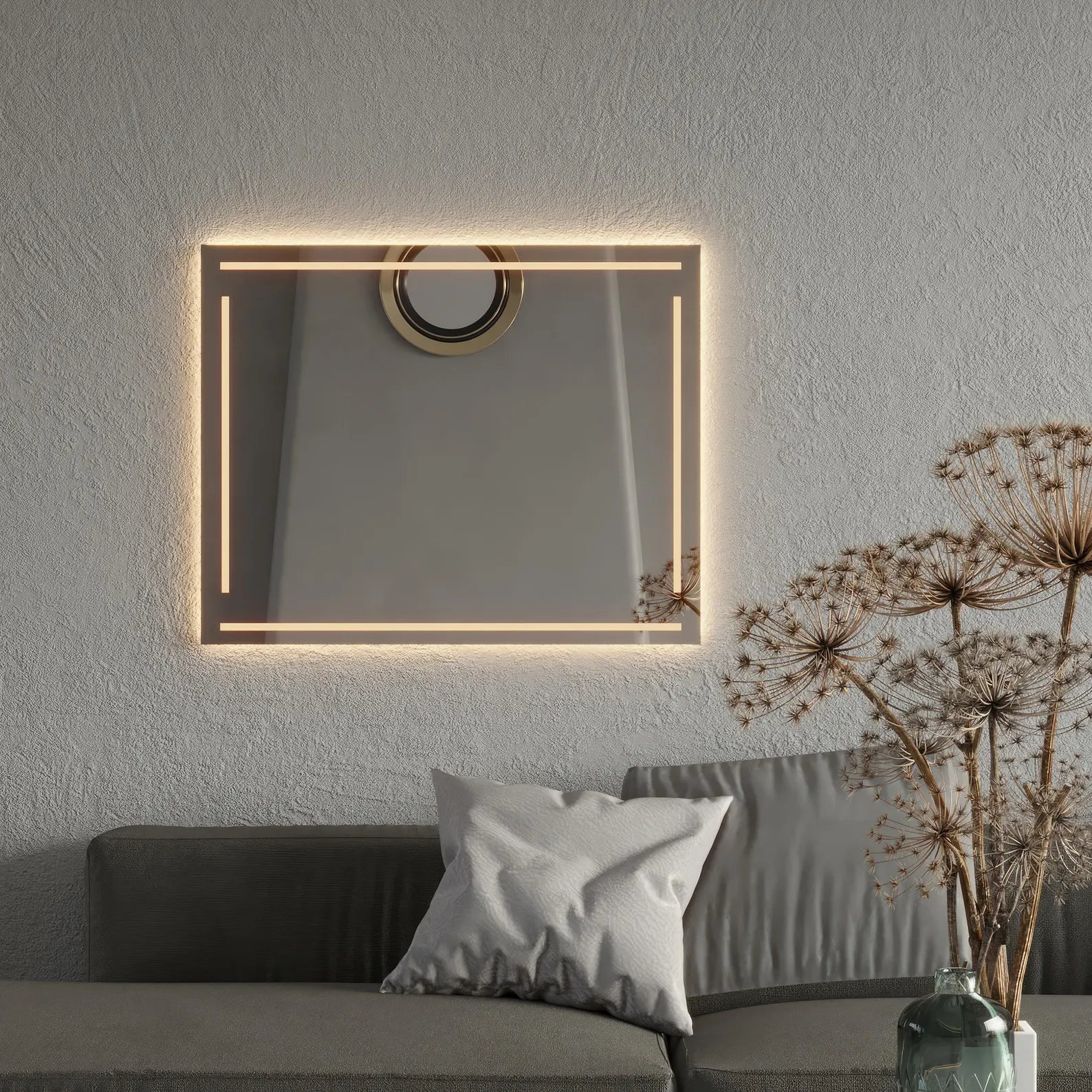 LED Rectangular Bathroom Wall Mirror