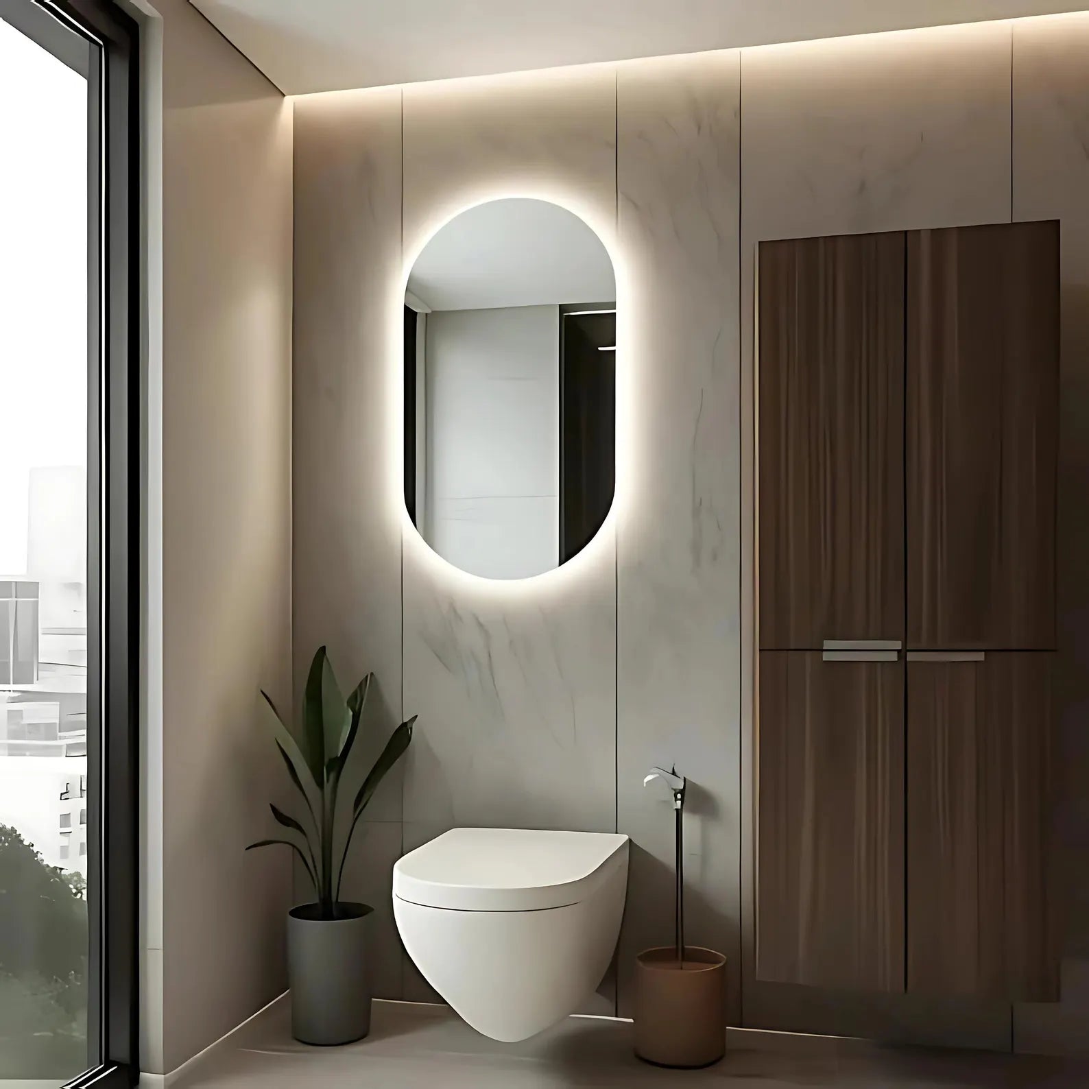 LED Capsule Frontlite & Backlite Wall Mirror