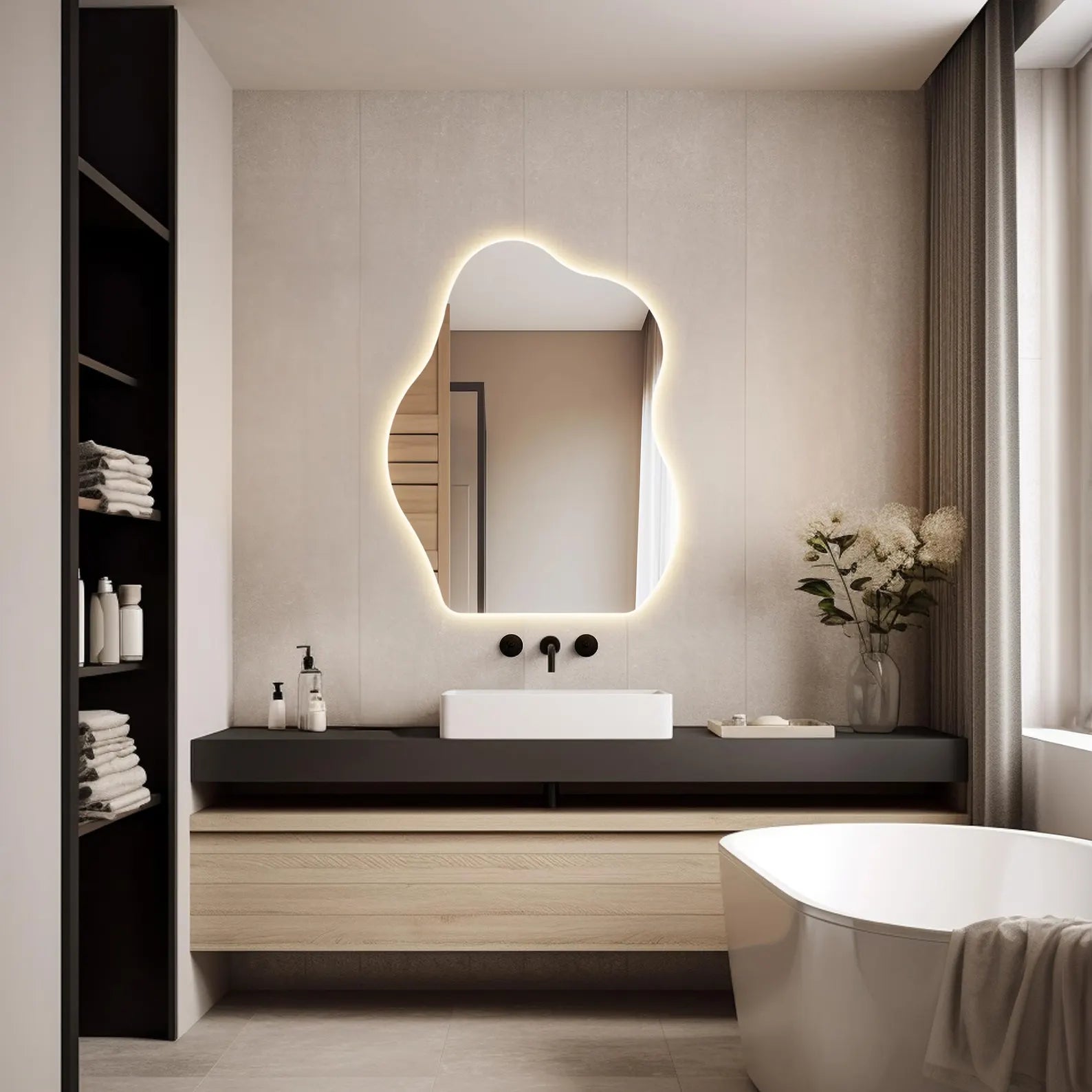 LED Irregular Backlite Wall Mirror