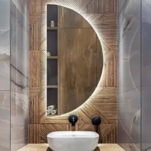 Half Circle LED Wall Mirror Backlite