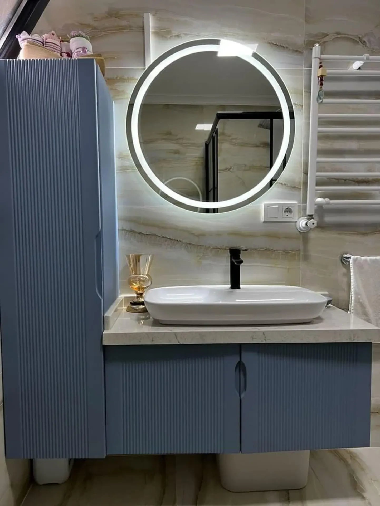 LED Round Frontlite Wall Mirror