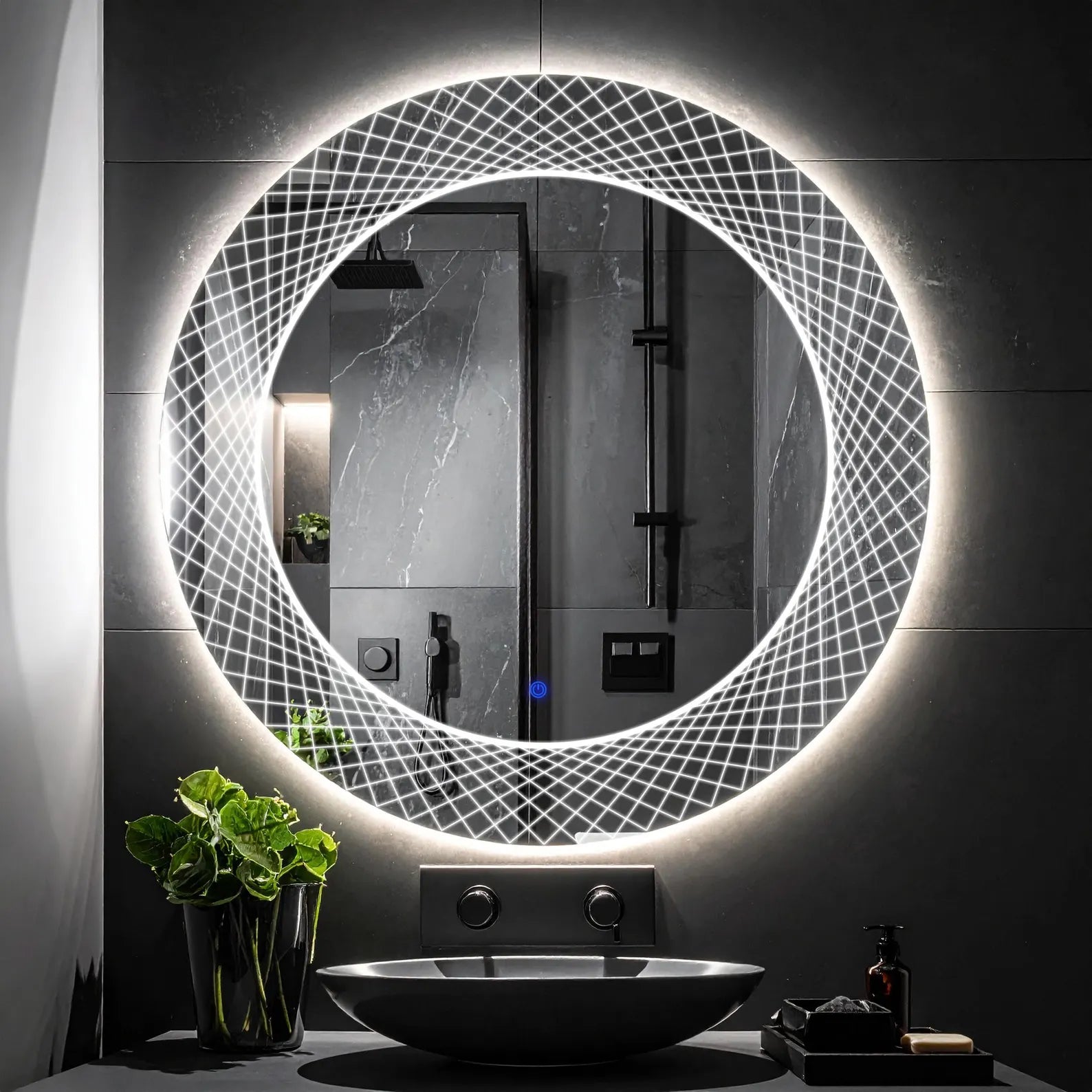LED Round Designer Mirror