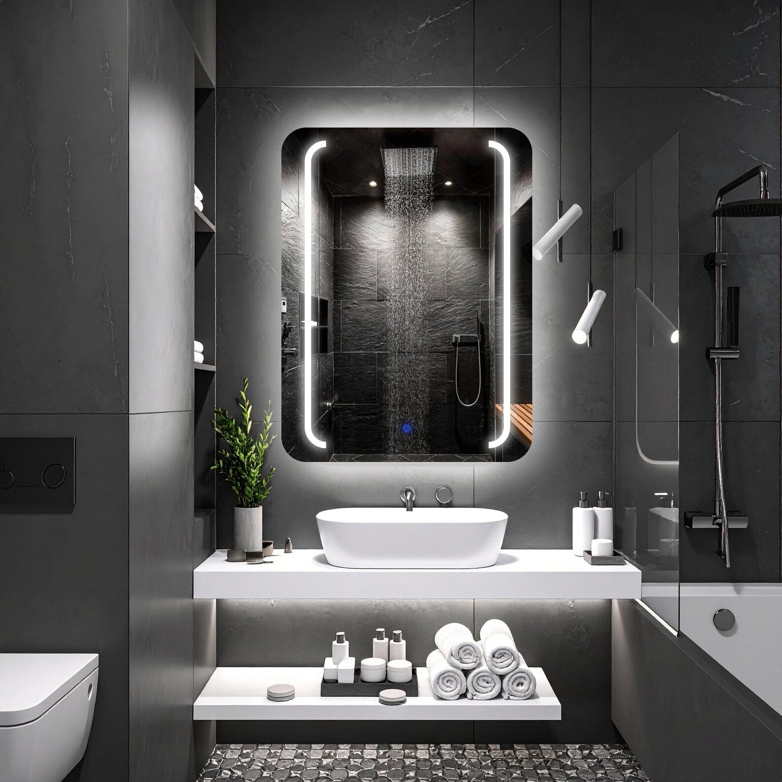 LED Rectangular Bathroom Wall Mirror