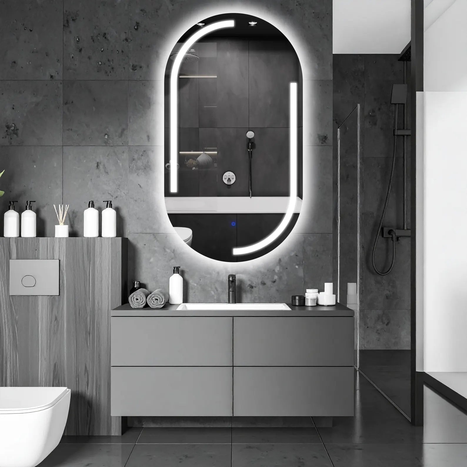 LED Capsule Wall Mirror