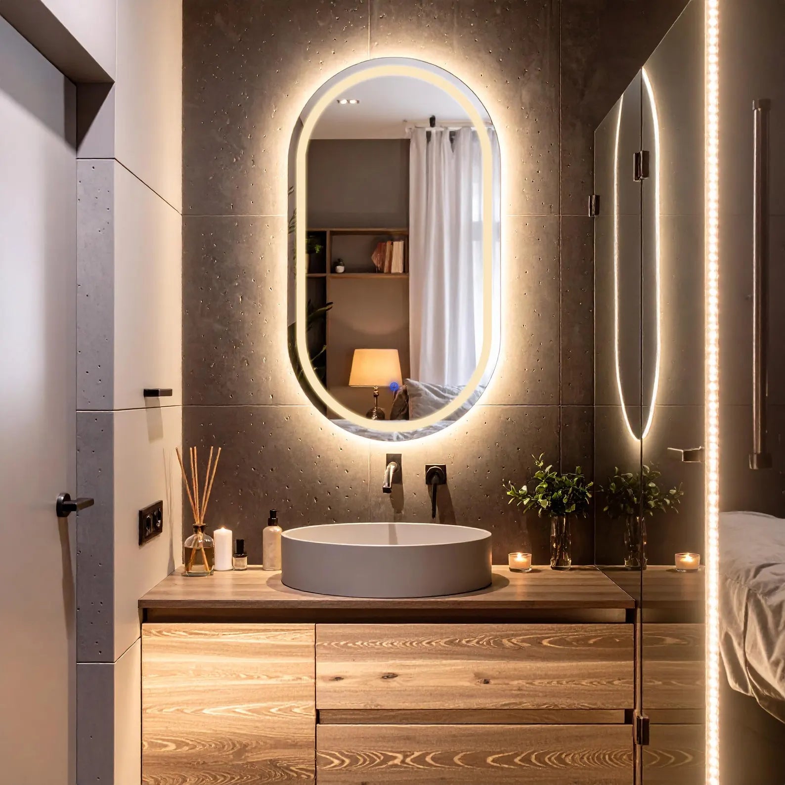 Capsule Slim LED Wall Mirror