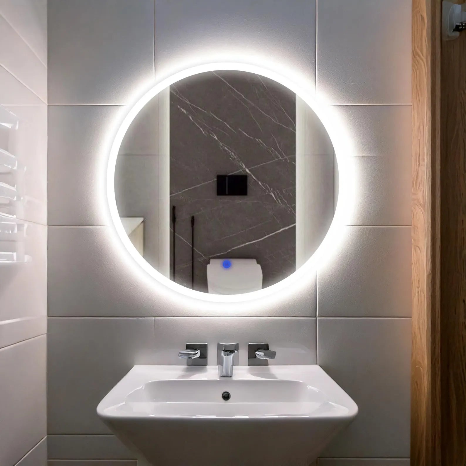 LED Round Fostrate Wall Mirror