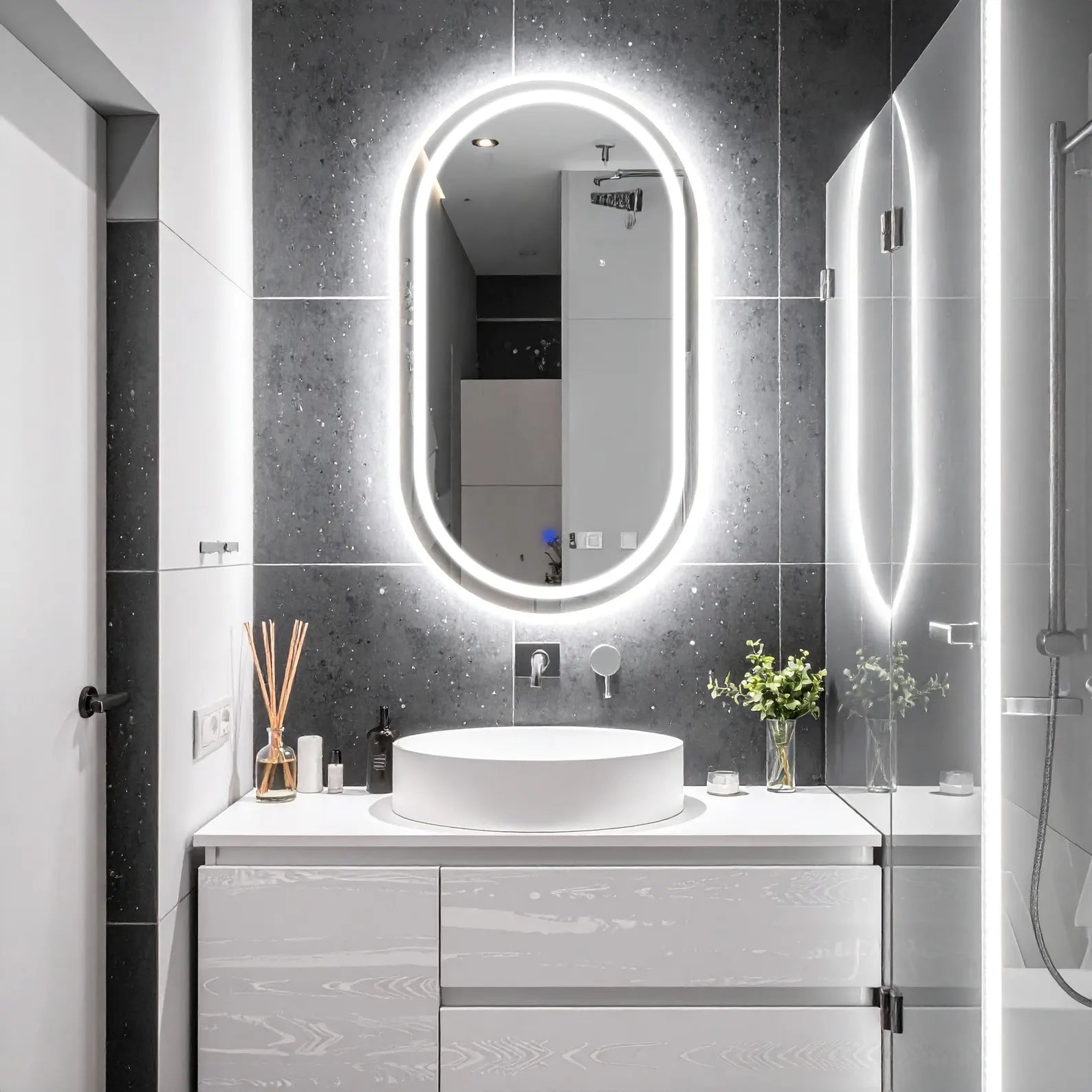 Capsule Slim LED Wall Mirror