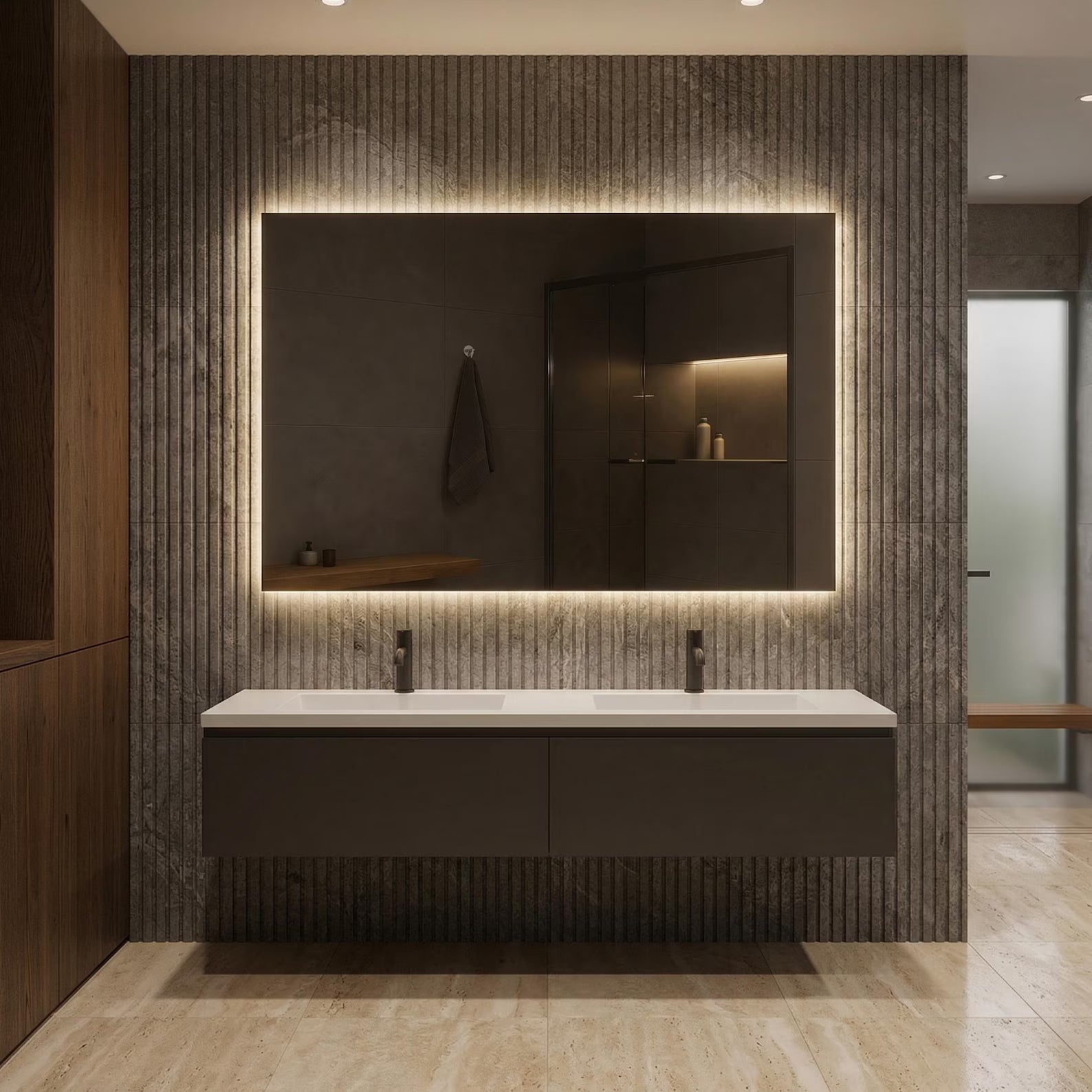 LED Rectangular Backlite Bathroom Mirror