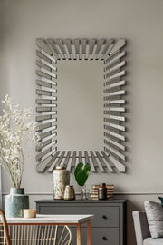 Starburst All Glass Stylised Wall Mirror