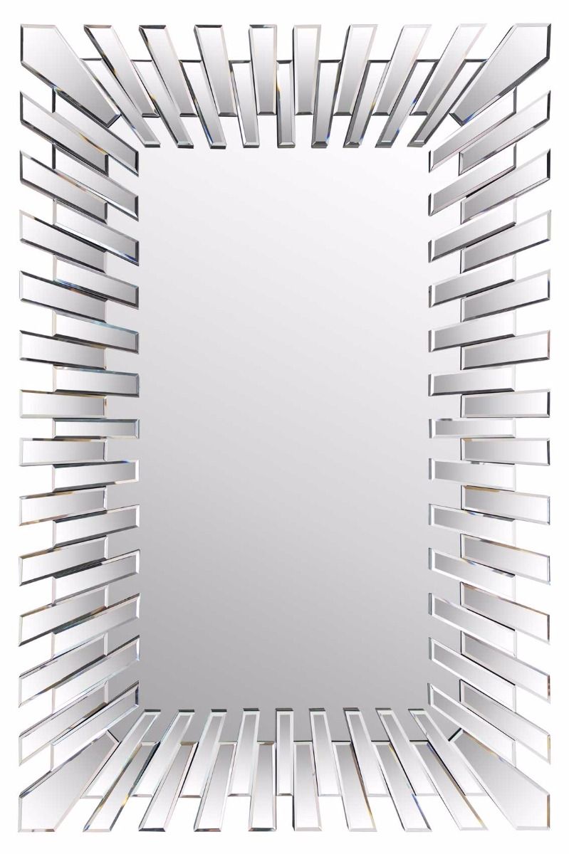 Starburst All Glass Stylised Wall Mirror