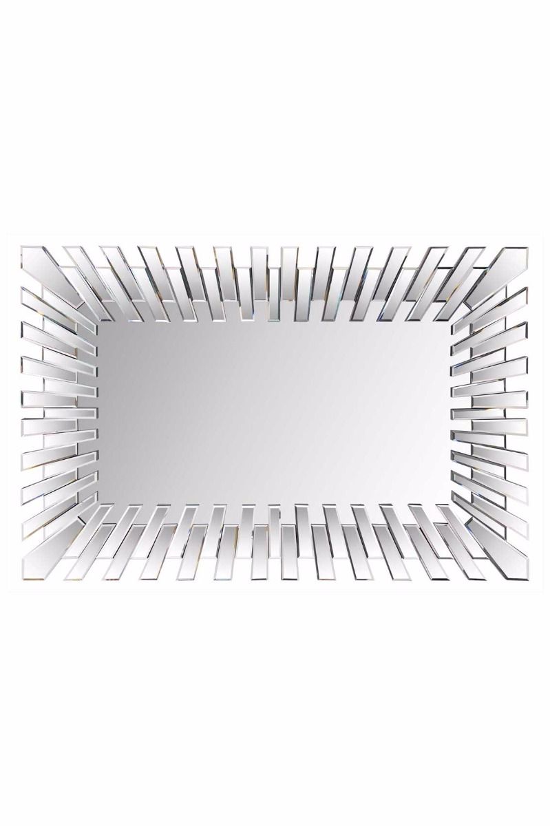Starburst All Glass Stylised Wall Mirror
