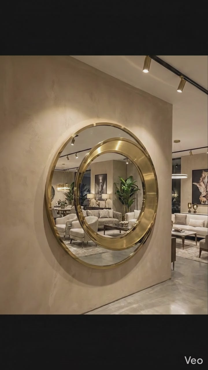 Load video: SS PVD Coated Multilayer Wall Mirror