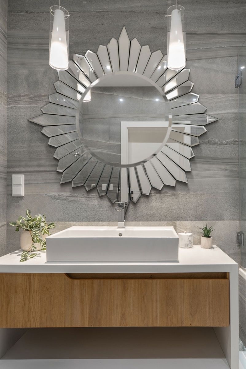 Round Sunburst Venetian Mirror