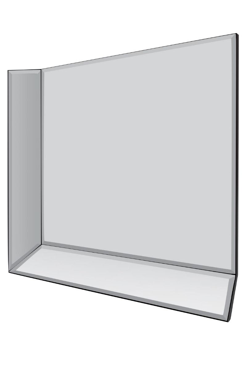 All Glass Modern 8 Panel Tray design Wall Mirror