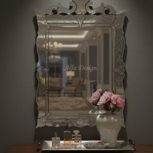 Venetian Wood Frame Mirror 39.5”x28