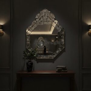 Wall Mounted Squared Octa Venetian Mirror