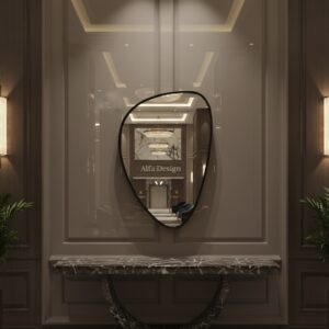 Wood Frame Wall Bathroom Mirror